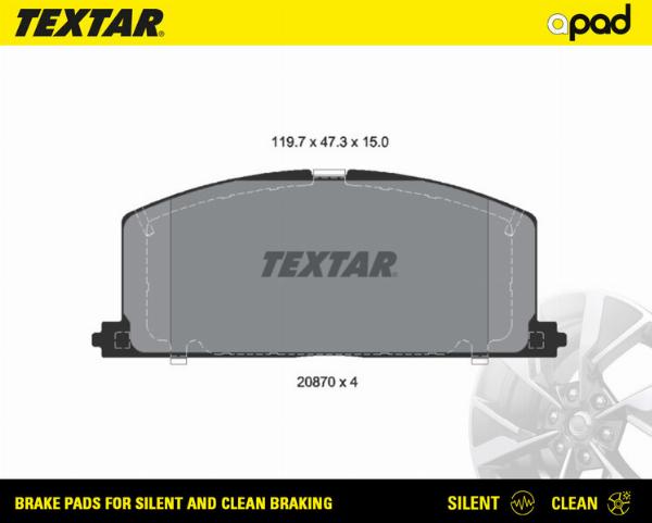 Textar 2087001SC - Set placute frana,frana disc aaoparts.ro