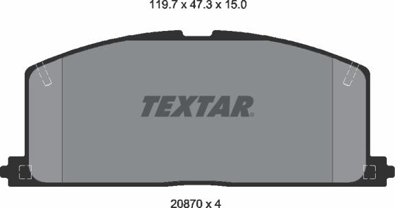 Textar 2087001 - Set placute frana,frana disc aaoparts.ro