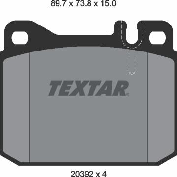 Textar 2039204 - Set placute frana,frana disc aaoparts.ro