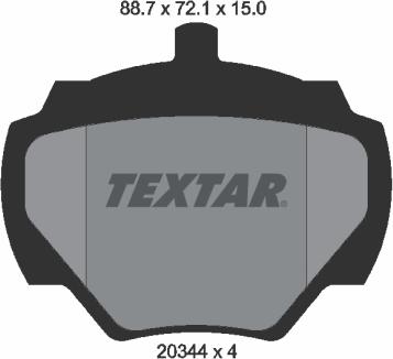 Textar 2034402 - Set placute frana,frana disc aaoparts.ro