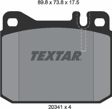 Textar 2034110 - Set placute frana,frana disc aaoparts.ro