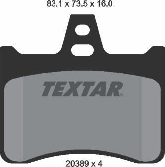 Textar 2038902 - Set placute frana,frana disc aaoparts.ro