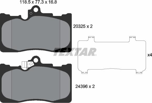 Textar 2032501 - Set placute frana,frana disc aaoparts.ro