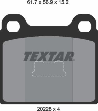 Textar 2022803 - Set placute frana,frana disc aaoparts.ro