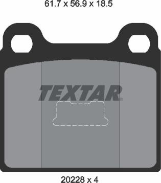 Textar 2022802 - Set placute frana,frana disc aaoparts.ro
