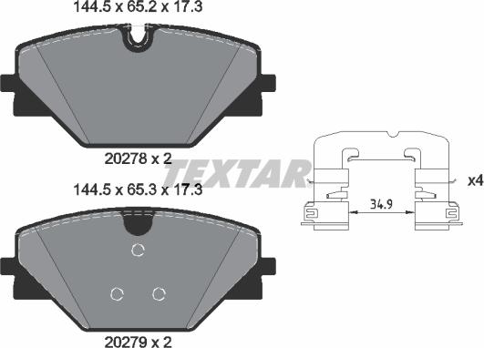 Textar 2027801 - Set placute frana,frana disc aaoparts.ro