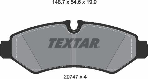 Textar 2074701 - Set placute frana,frana disc aaoparts.ro