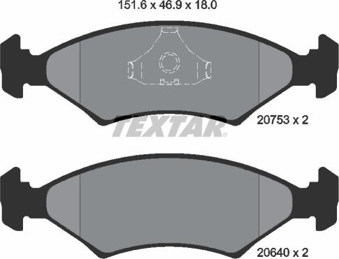 Textar 2075303 - Set placute frana,frana disc aaoparts.ro