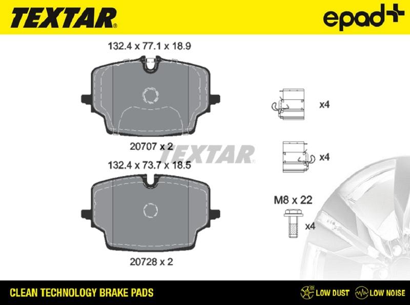 Textar 2070701CP - Set placute frana,frana disc aaoparts.ro