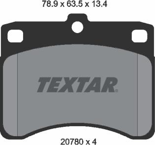 Textar 2078001 - Set placute frana,frana disc aaoparts.ro
