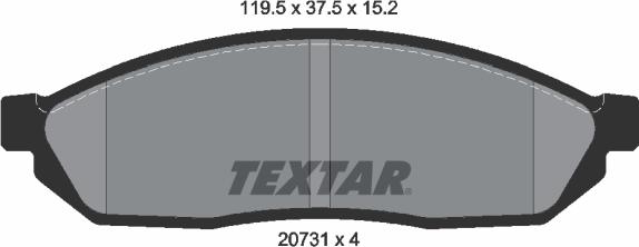 Textar 2073101 - Set placute frana,frana disc aaoparts.ro