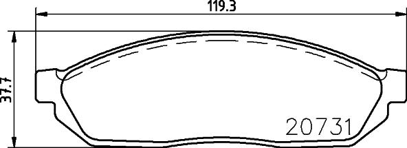 Textar 2073102 - Set placute frana,frana disc aaoparts.ro