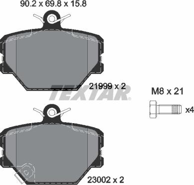 Textar 2199901 - Set placute frana,frana disc aaoparts.ro