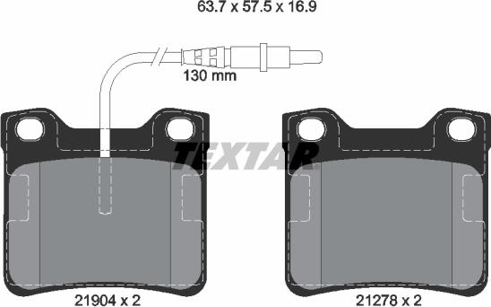 Textar 2190403 - Set placute frana,frana disc aaoparts.ro