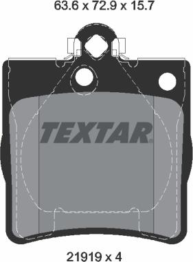 Textar 2191903 - Set placute frana,frana disc aaoparts.ro