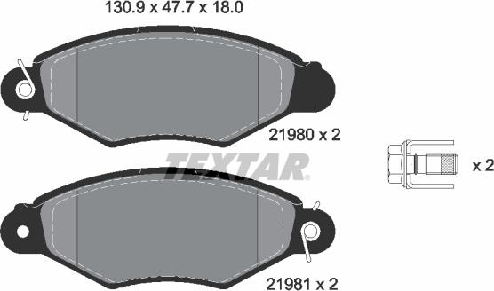 Textar 2198004 - Set placute frana,frana disc aaoparts.ro