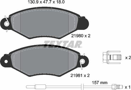 Textar 2198003 - Set placute frana,frana disc aaoparts.ro