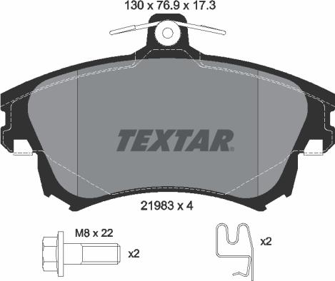 Textar 2198302 - Set placute frana,frana disc aaoparts.ro