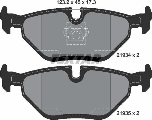 Textar 2193402 - Set placute frana,frana disc aaoparts.ro