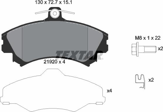 Textar 2192001 - Set placute frana,frana disc aaoparts.ro