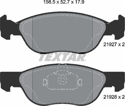 Textar 2192703 - Set placute frana,frana disc aaoparts.ro