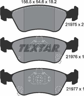 Textar 2197502 - Set placute frana,frana disc aaoparts.ro