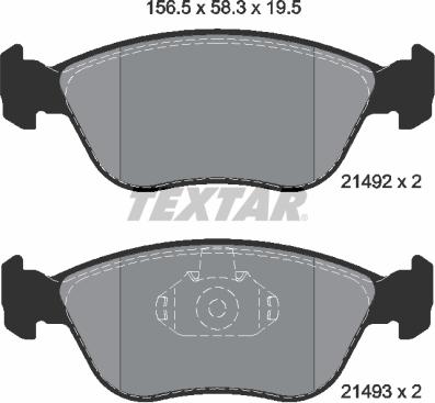 Textar 2149201 - Set placute frana,frana disc aaoparts.ro