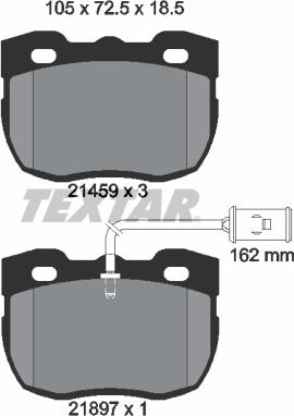 Textar 2145902 - Set placute frana,frana disc aaoparts.ro