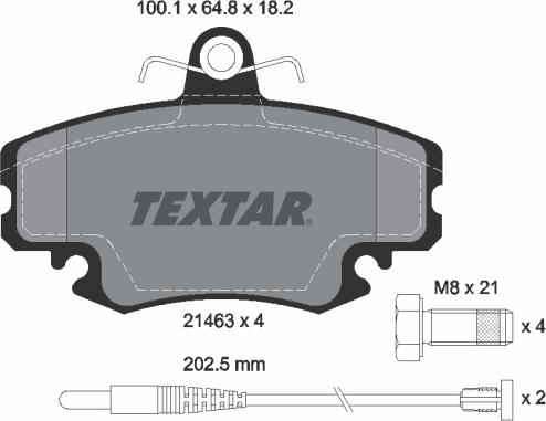 Textar 89002500 - Set frana, frana disc aaoparts.ro