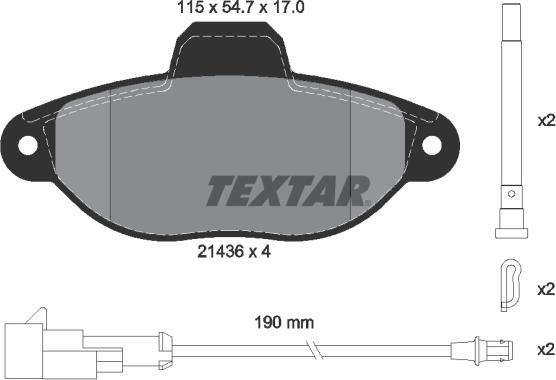 Textar 2143609 - Set placute frana,frana disc aaoparts.ro