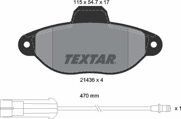 Textar 2143603 - Set placute frana,frana disc aaoparts.ro