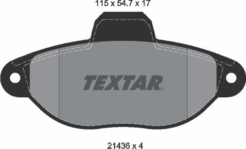 Textar 2143602 - Set placute frana,frana disc aaoparts.ro