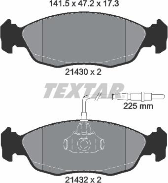 Textar 2143001 - Set placute frana,frana disc aaoparts.ro