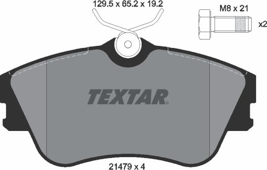 Textar 2147902 - Set placute frana,frana disc aaoparts.ro