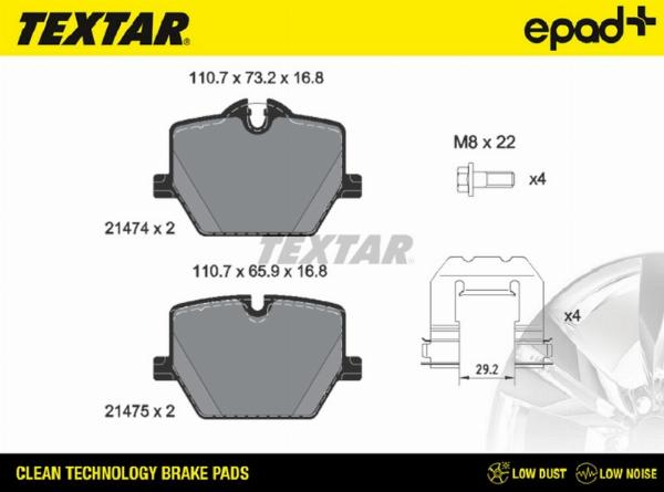 Textar 2147401CP - Set placute frana,frana disc aaoparts.ro