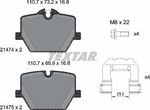 Textar 2147401 - Set placute frana,frana disc aaoparts.ro