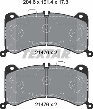 Textar 2147601 - Set placute frana,frana disc aaoparts.ro