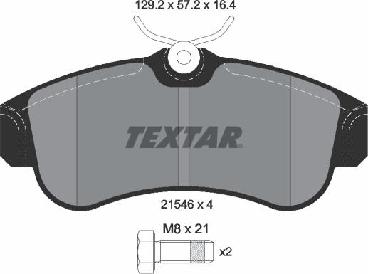 Textar 2154601 - Set placute frana,frana disc aaoparts.ro