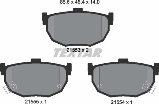 Textar 2155301 - Set placute frana,frana disc aaoparts.ro