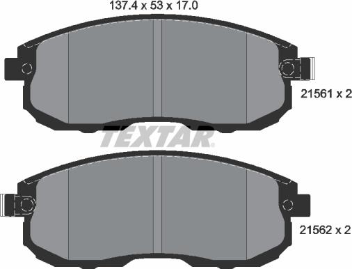 Textar 2156201 - Set placute frana,frana disc aaoparts.ro