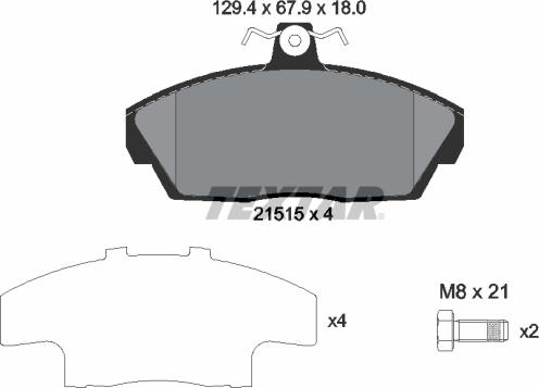 Textar 2151504 - Set placute frana,frana disc aaoparts.ro