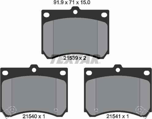 Textar 2153901 - Set placute frana,frana disc aaoparts.ro