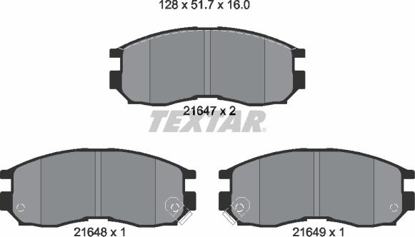 Textar 2164701 - Set placute frana,frana disc aaoparts.ro