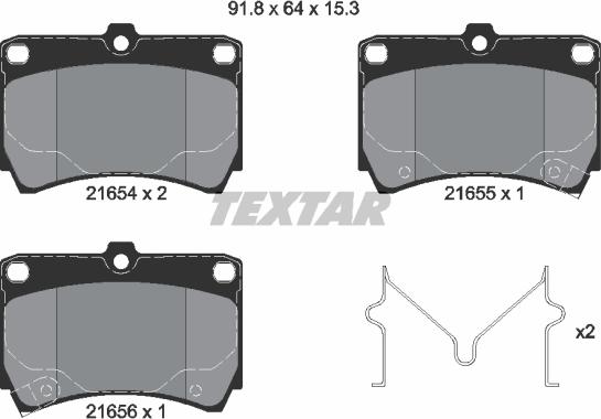 Textar 2165404 - Set placute frana,frana disc aaoparts.ro