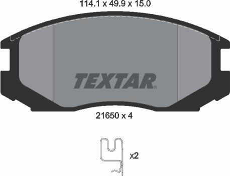 Textar 2165001 - Set placute frana,frana disc aaoparts.ro