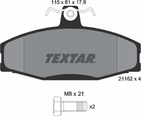 Textar 2166201 - Set placute frana,frana disc aaoparts.ro