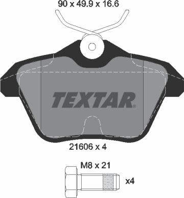 Textar 2160601 - Set placute frana,frana disc aaoparts.ro