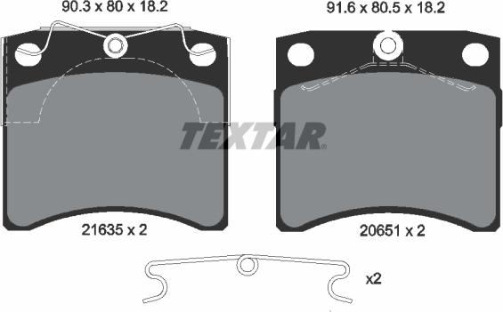 Textar 2163501 - Set placute frana,frana disc aaoparts.ro