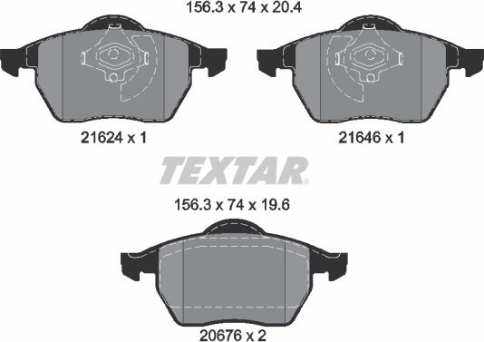 Textar 2162402 - Set placute frana,frana disc aaoparts.ro