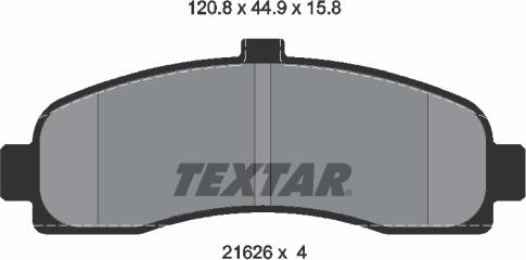 Textar 2162601 - Set placute frana,frana disc aaoparts.ro